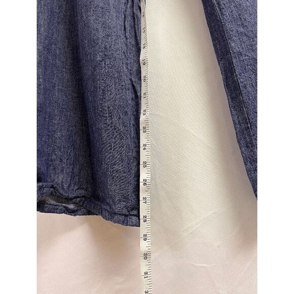 Ann Taylor Loft Womens Flat Front Flared Leg Trouser Dress Pants Blue Size 10 - Picture 6 of 9